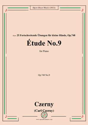 Book cover for C. Czerny-Exercise No.9,Op.748 No.9