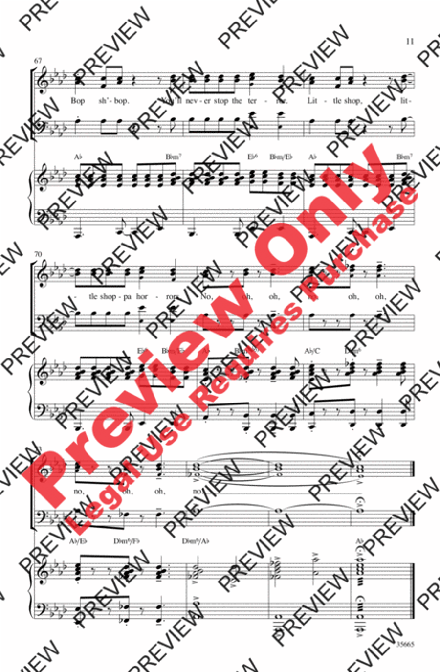Little Shop of Horrors 3-Part scores gallery preview page 10