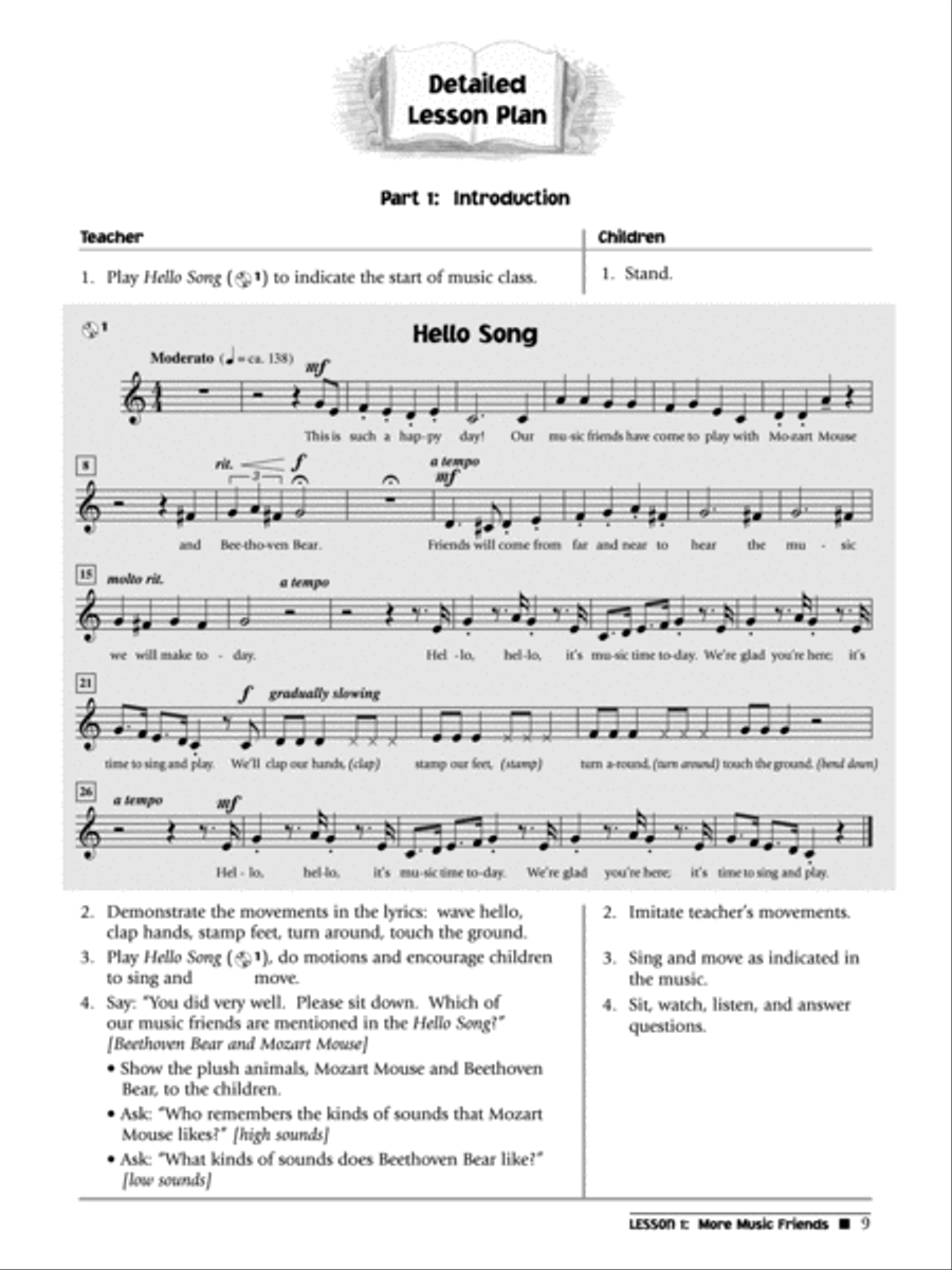Classroom Music for Little Mozarts -- Curriculum Book & CD, Book 2 Piano Method scores gallery preview page 4