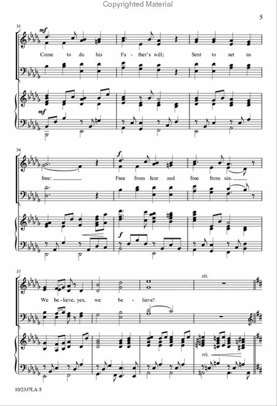 Soon He Will Come 4-Part scores gallery preview page 5
