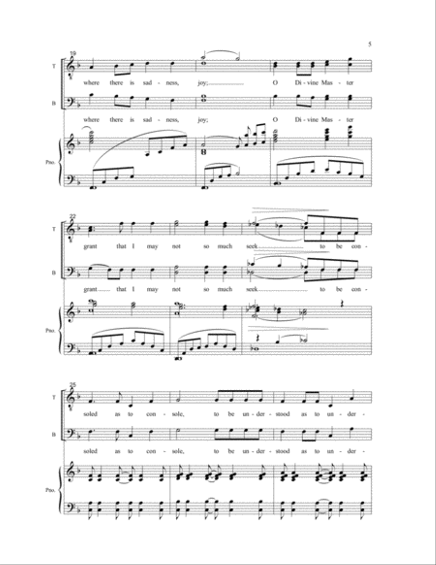 Prayer for Peace TTBB scores gallery preview page 4