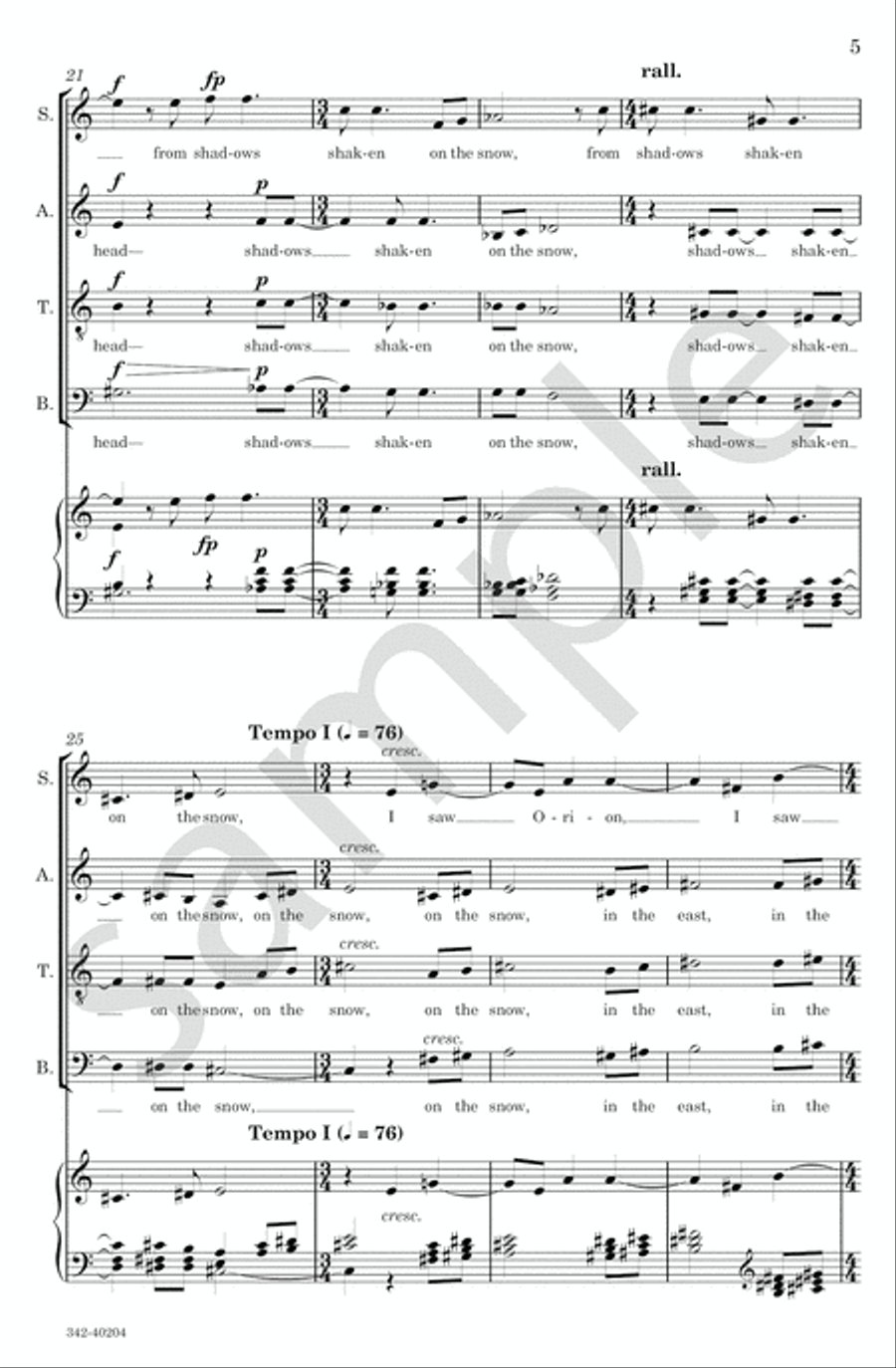 Winter Stars Winter Stars 4-Part scores gallery preview page 6