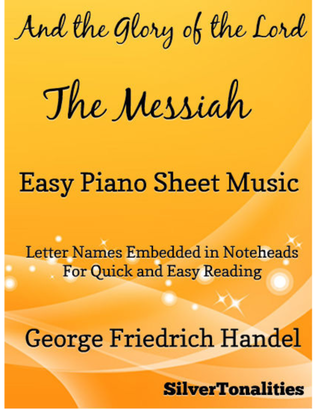 Book cover for And the Glory of the Lord Messiah Easy Piano Sheet Music