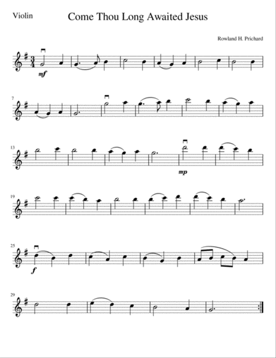 Come Thou Long Awaited Jesus Come Thou Long Awaited Jesus String Trio scores gallery preview page 3