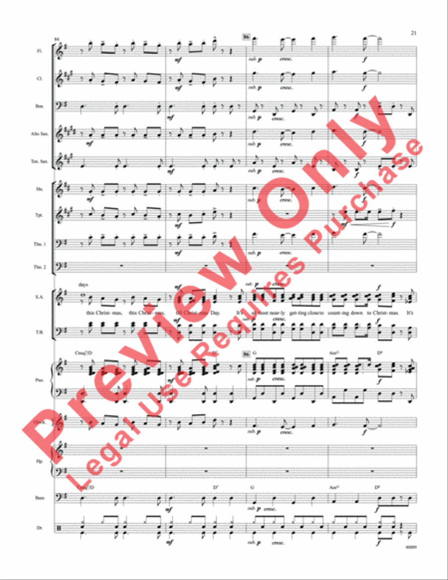 Counting Down to Christmas Choir scores gallery preview page 22