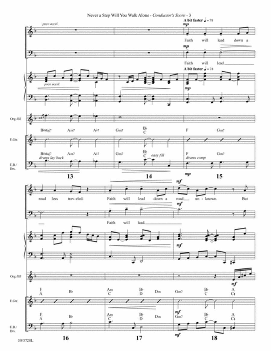 Never a Step Will You Walk Alone - Rhythm Score and Parts