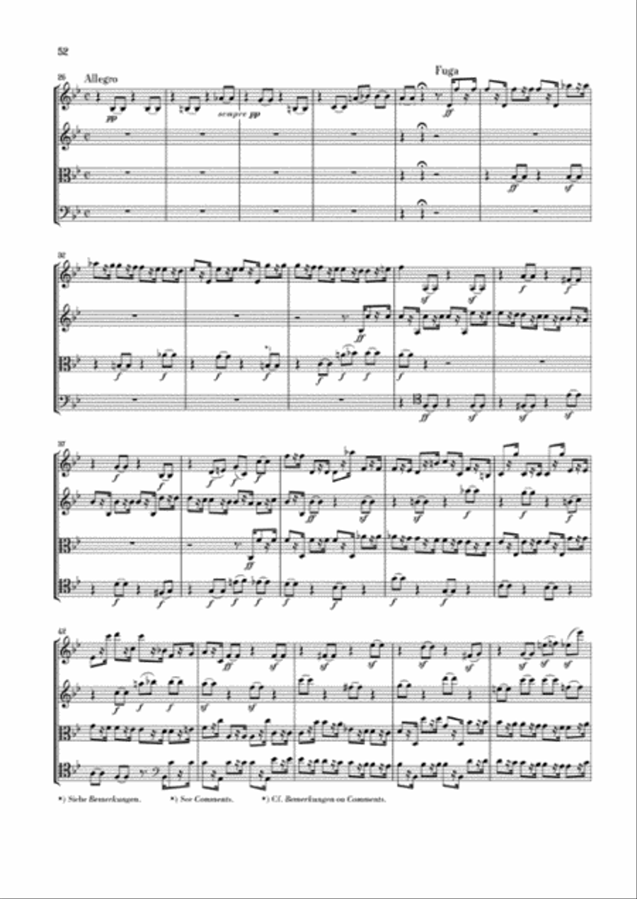 String Quartet in B-flat Major, Op. 130 and Great Fugue, Op. 133 String Quartet scores gallery preview page 5
