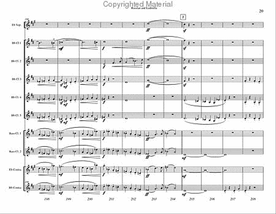 Russlan and Ludmilla Overture Clarinet Choir scores gallery preview page 21