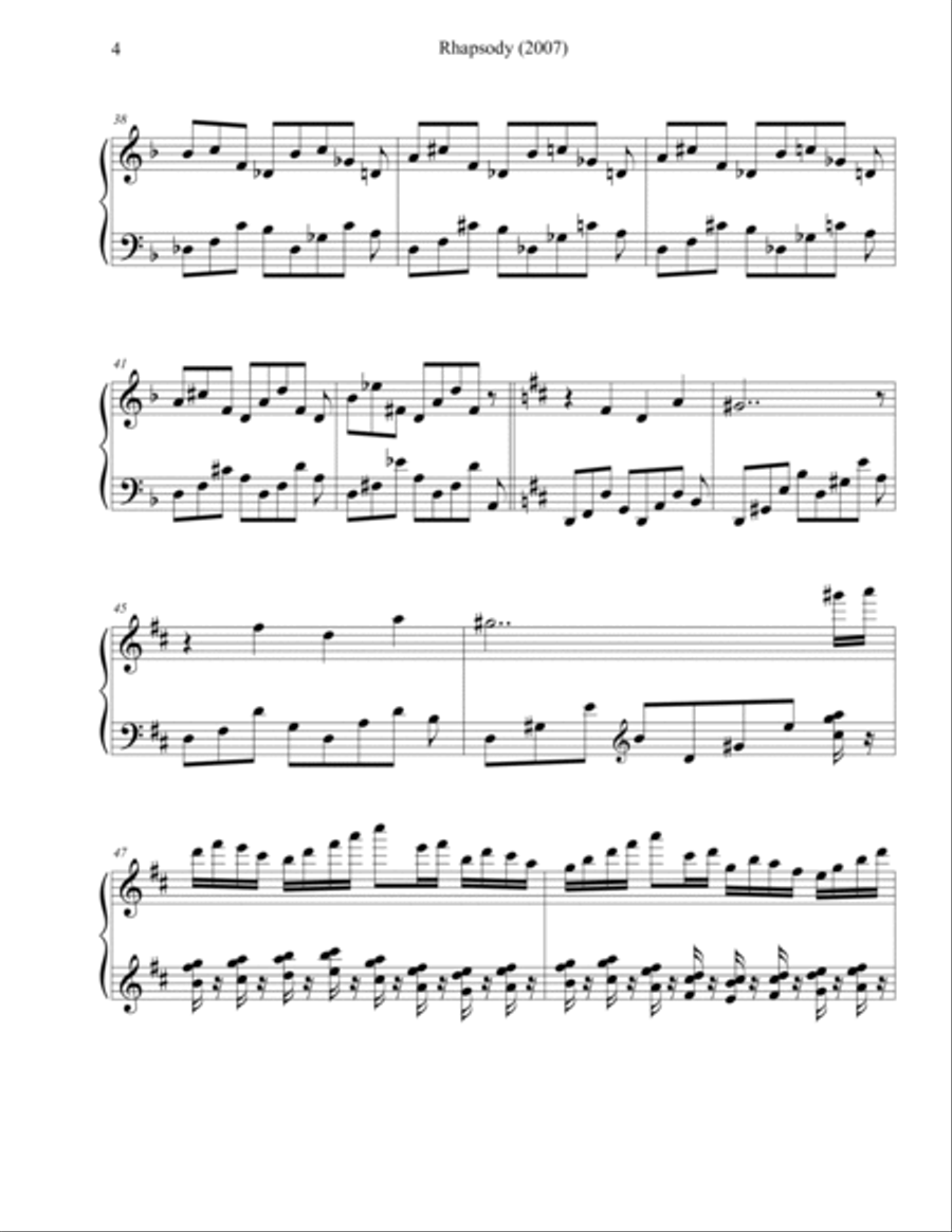 Rhapsody (2007) Piano Solo scores gallery preview page 4
