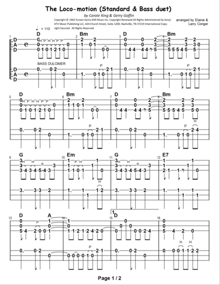 The Loco-motion Dulcimer scores gallery preview page 2