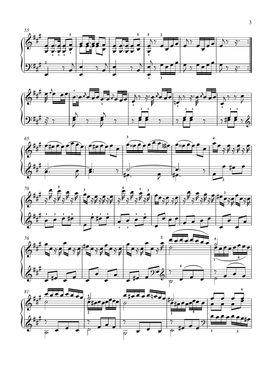 Haydn-Piano Sonata in A major,Hob.XVI.30(Piano solo) Small Ensemble scores gallery preview page 4