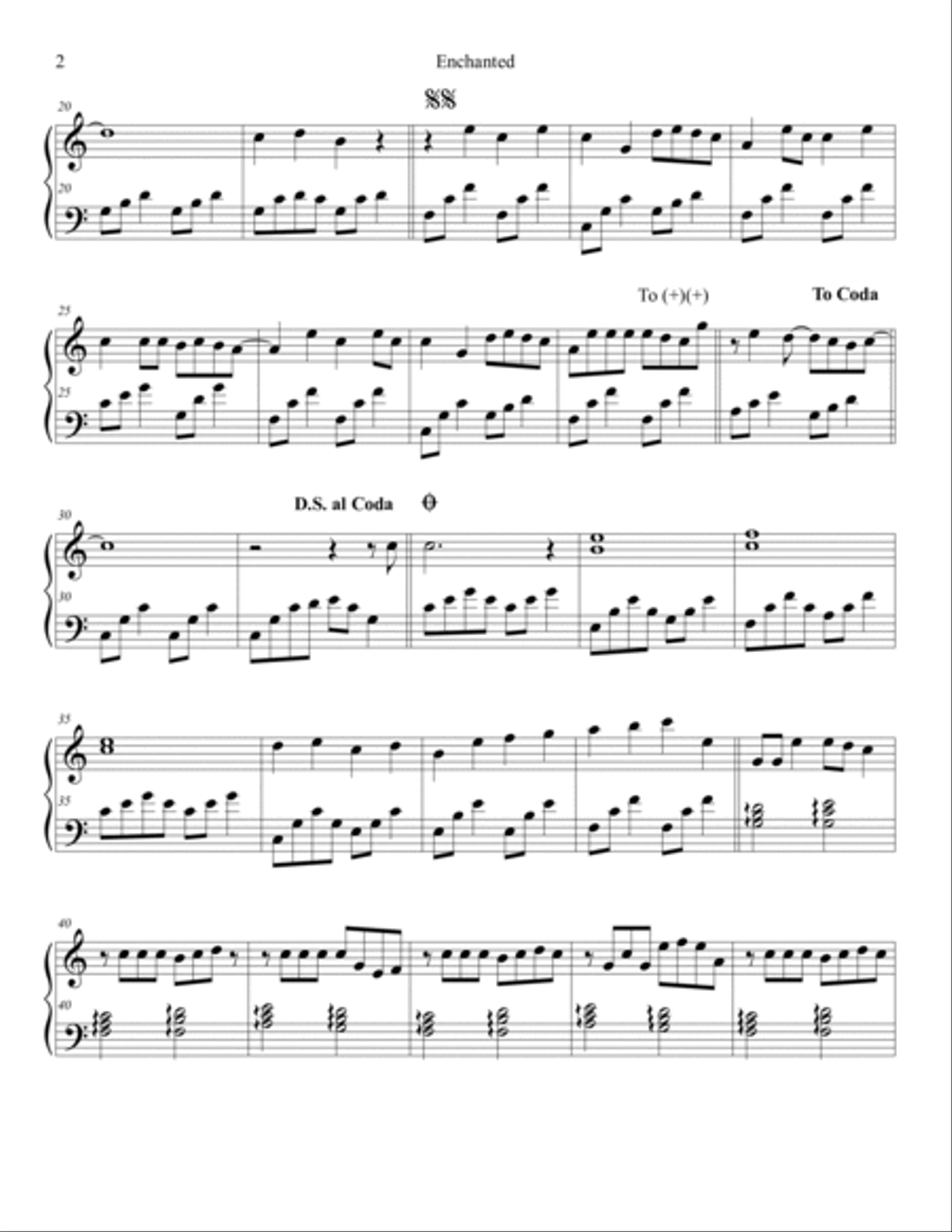 Enchanted Piano Solo scores gallery preview page 2