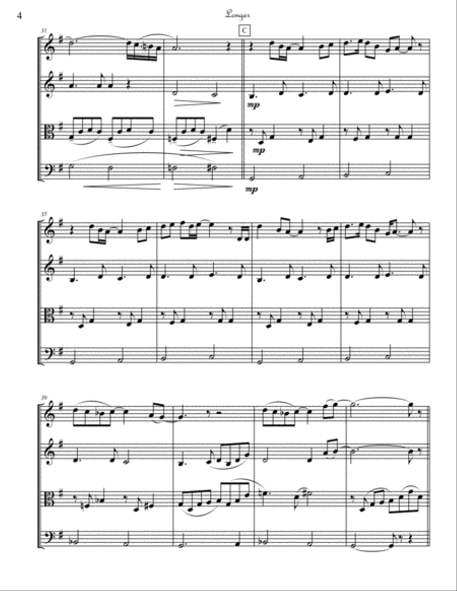 Longer String Quartet scores gallery preview page 4