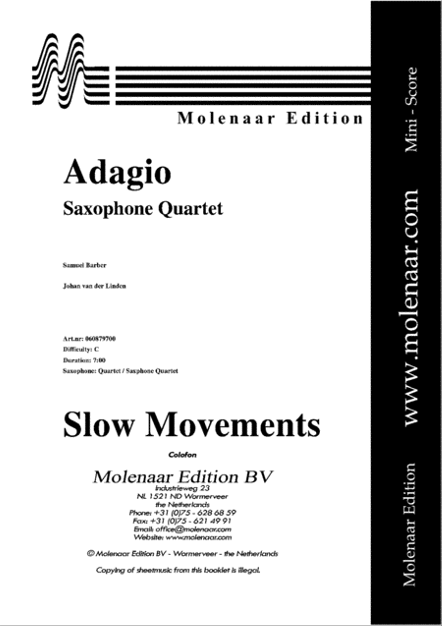 Adagio Saxophone Ensemble scores gallery preview page 2