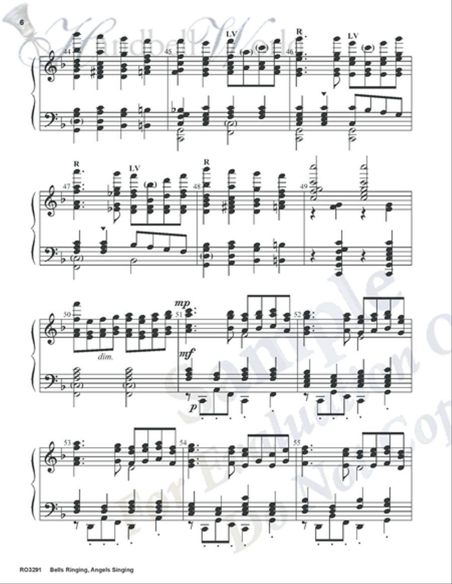 Bells Ringing Angels Singing 5-Octaves scores gallery preview page 5