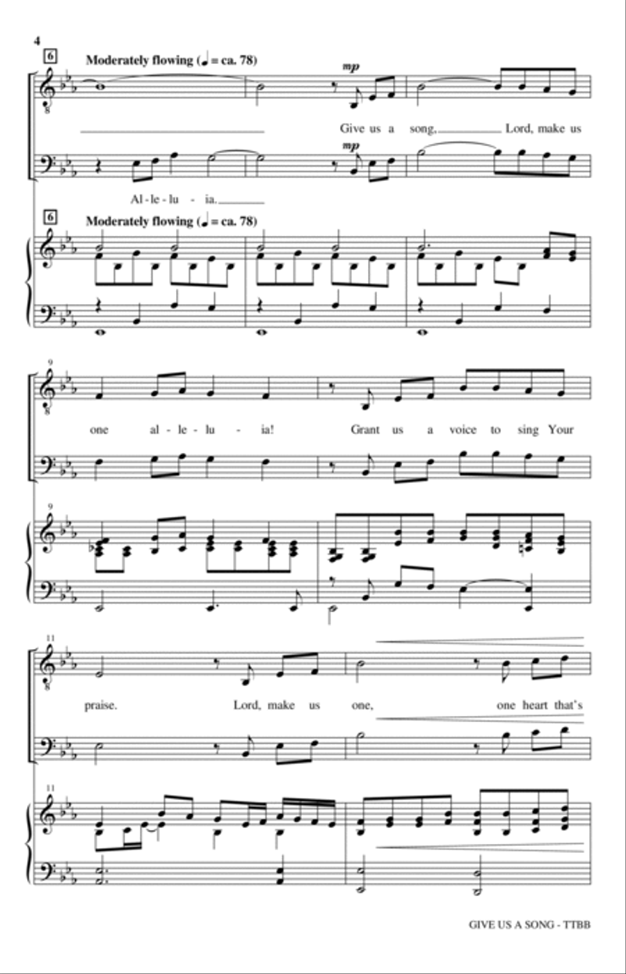 Give Us A Song TTBB scores gallery preview page 2