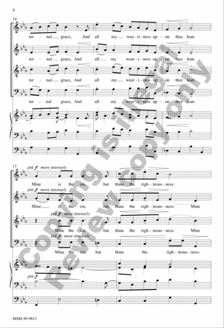 This Is the Hour of Banquet and of Song 4-Part scores gallery preview page 4