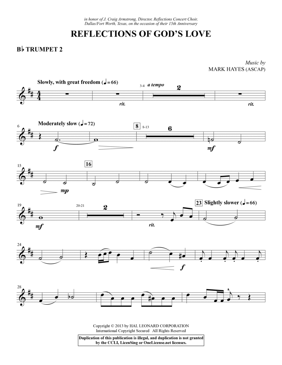 Reflections Lead Sheet BB