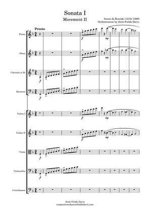 Book cover for Kontski, Sonata I (Movement II) arranged for orchestra
