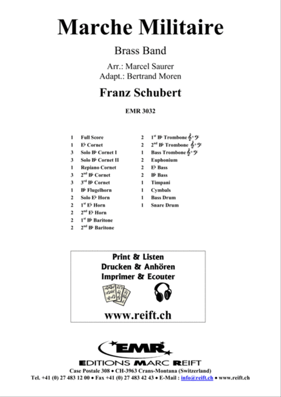 Marche Militaire Brass Band scores gallery preview page 2