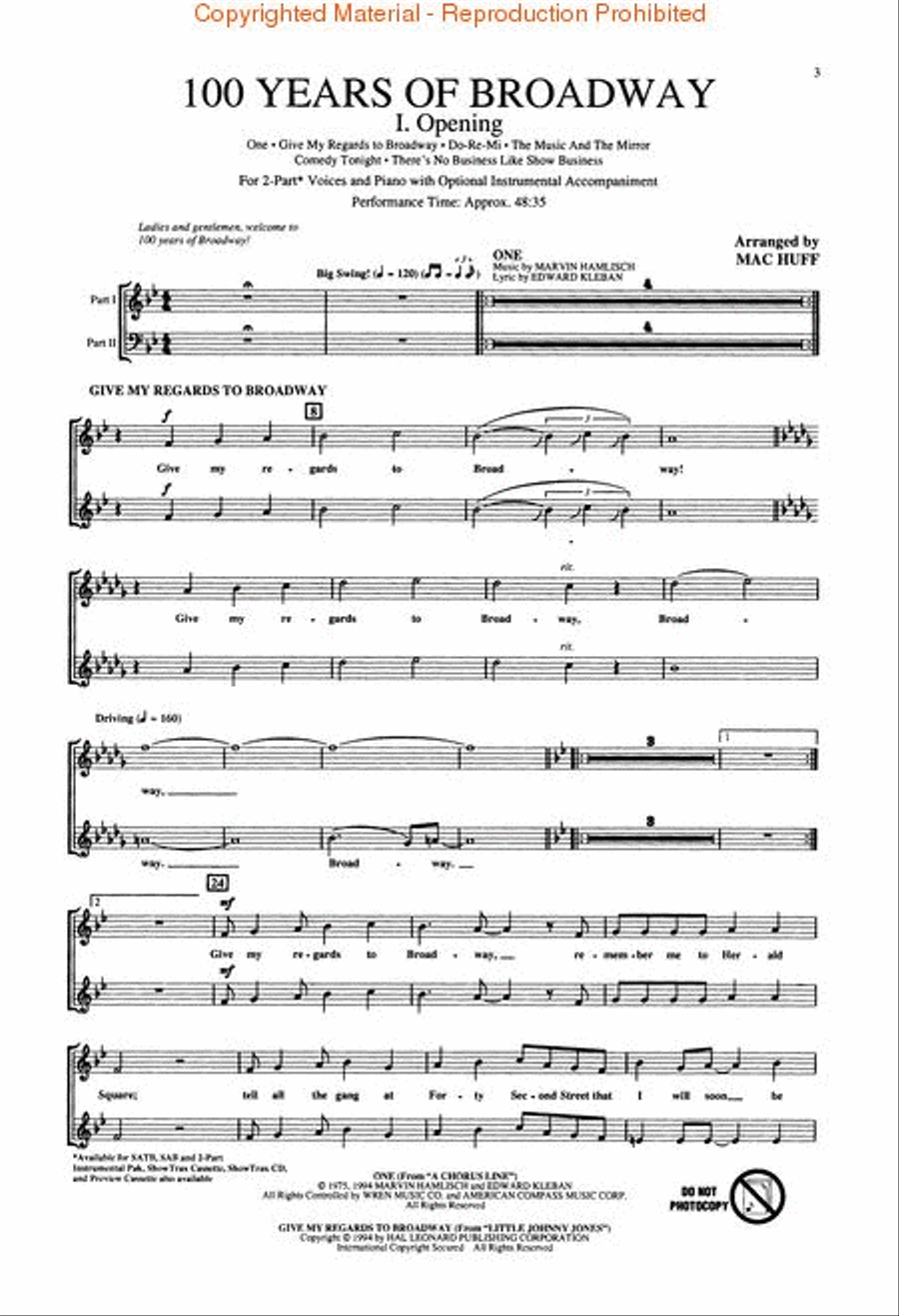 100 Years of Broadway (Medley) 2-Part scores gallery preview page 2