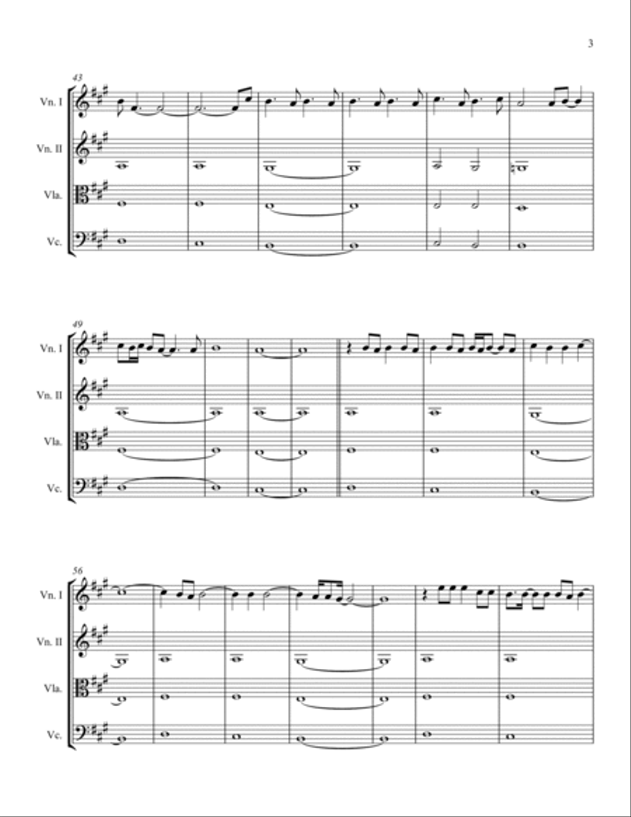 Love Song Love Song String Quartet scores gallery preview page 3