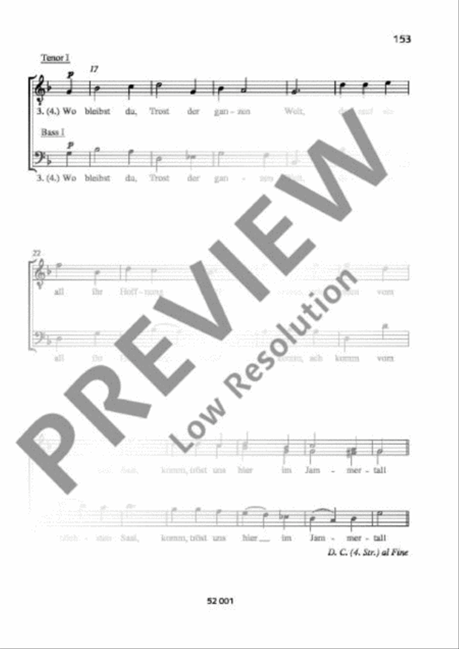 O Heiland, reiß die Himmel auf TTBB scores gallery preview page 3