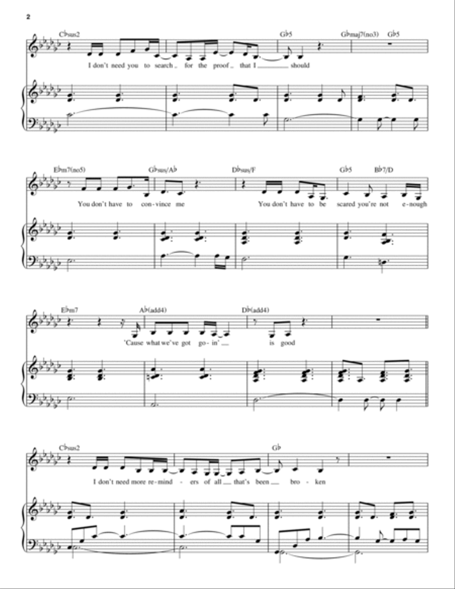 Only Us (from Dear Evan Hansen) Voice scores gallery preview page 2