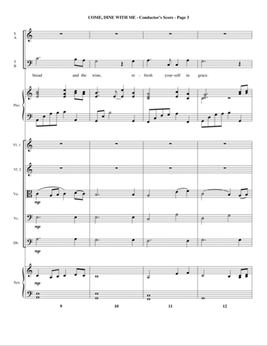 Come, Dine With Me - Score Choir scores gallery preview page 3