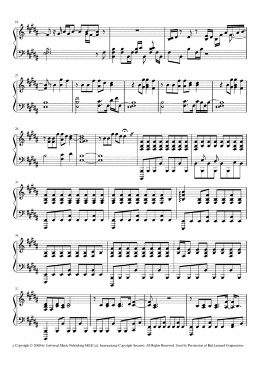 Yellow Piano Solo scores gallery preview page 2