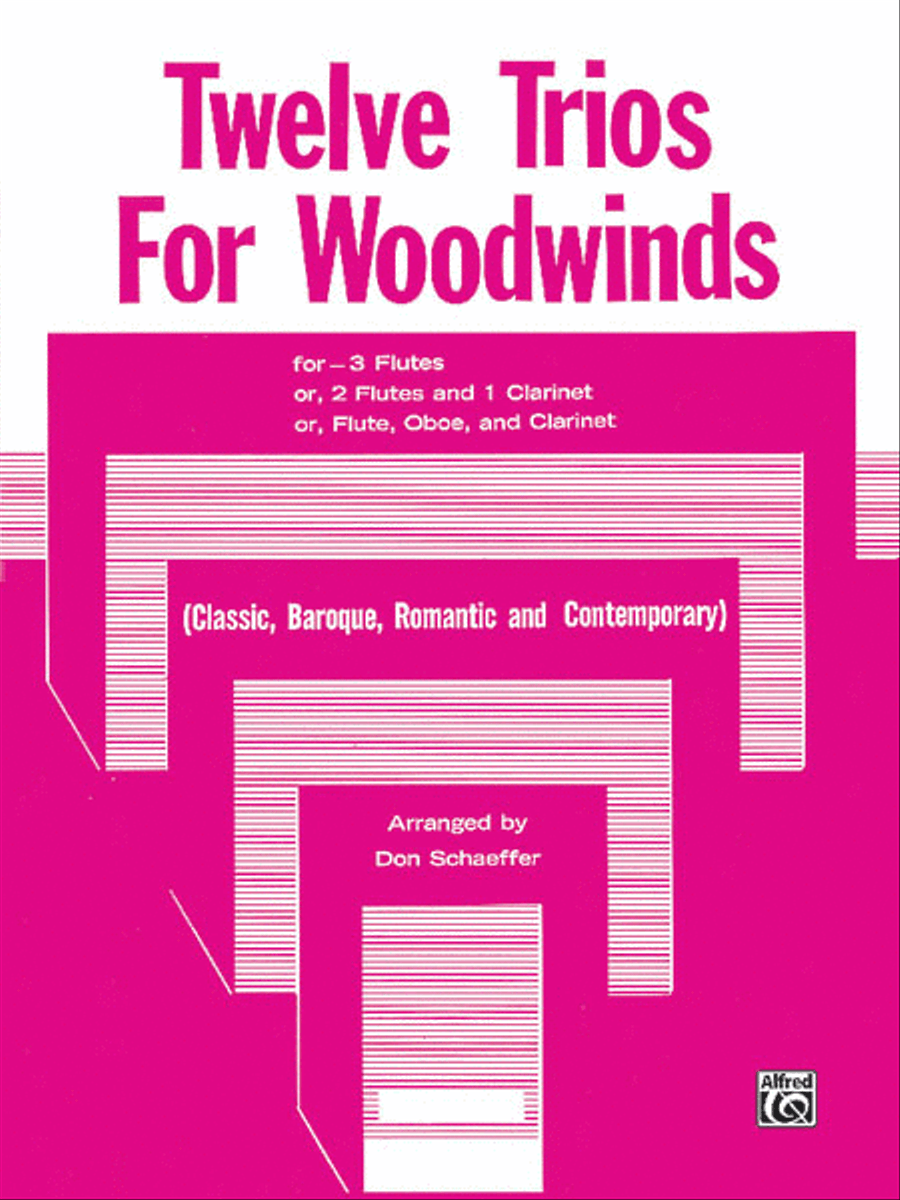 Twelve Trios for Woodwinds Woodwind Ensemble scores gallery preview page 1