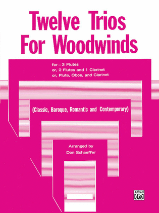Book cover for Twelve Trios for Woodwinds