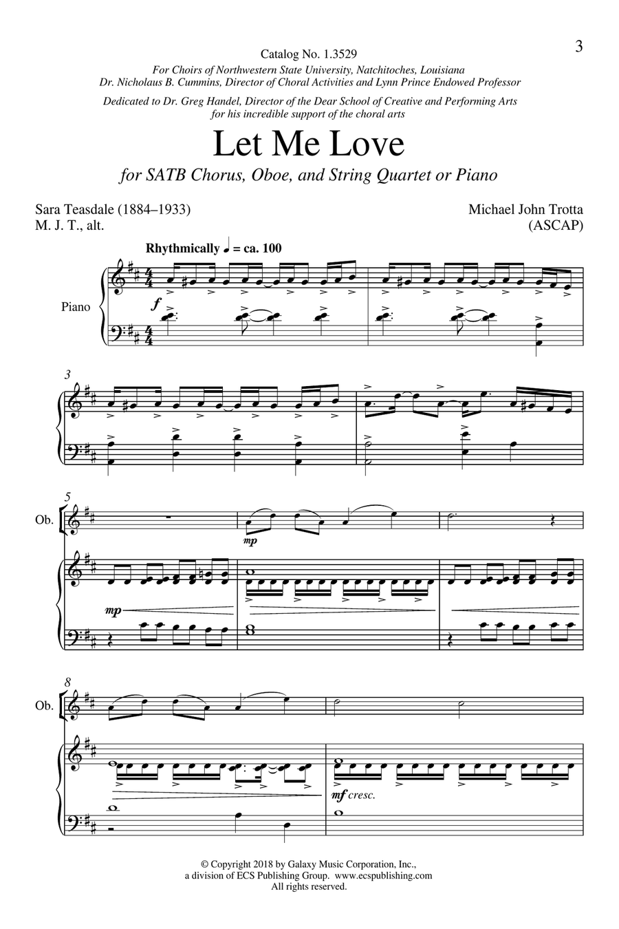 Let Me Love from For a Breath of Ecstasy 4-Part scores gallery preview page 2