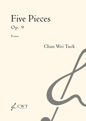 Book cover for Five Pieces for Piano, Op. 9