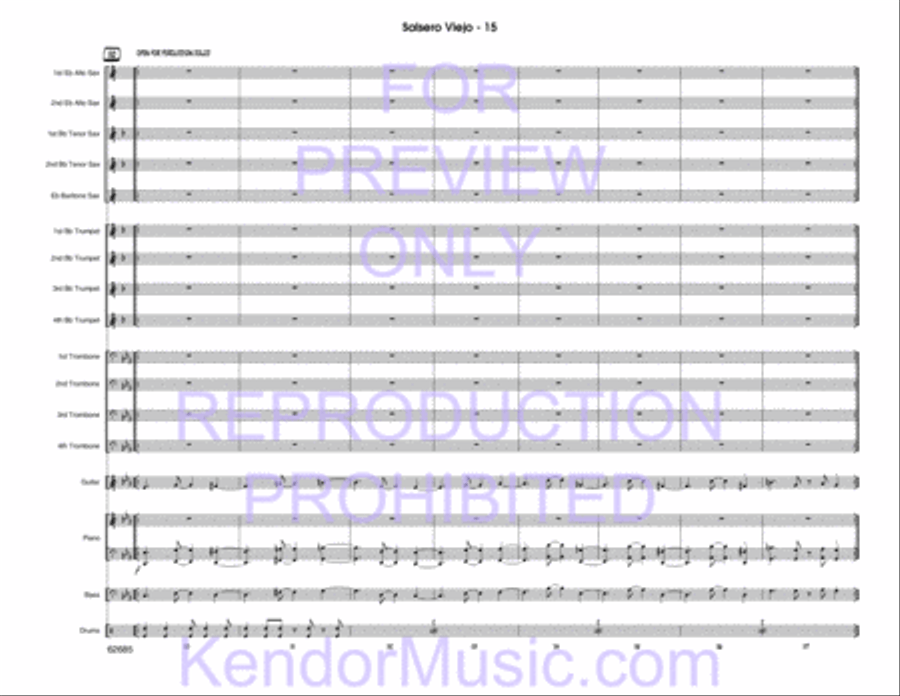 Salsero Viejo (Full Score) Jazz Ensemble scores gallery preview page 16