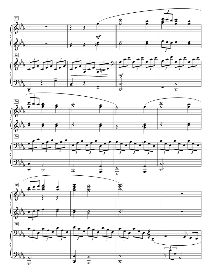 Across The Stars (from Star Wars: Attack of the Clones) (arr. Phillip Keveren) Piano Duet scores gallery preview page 3