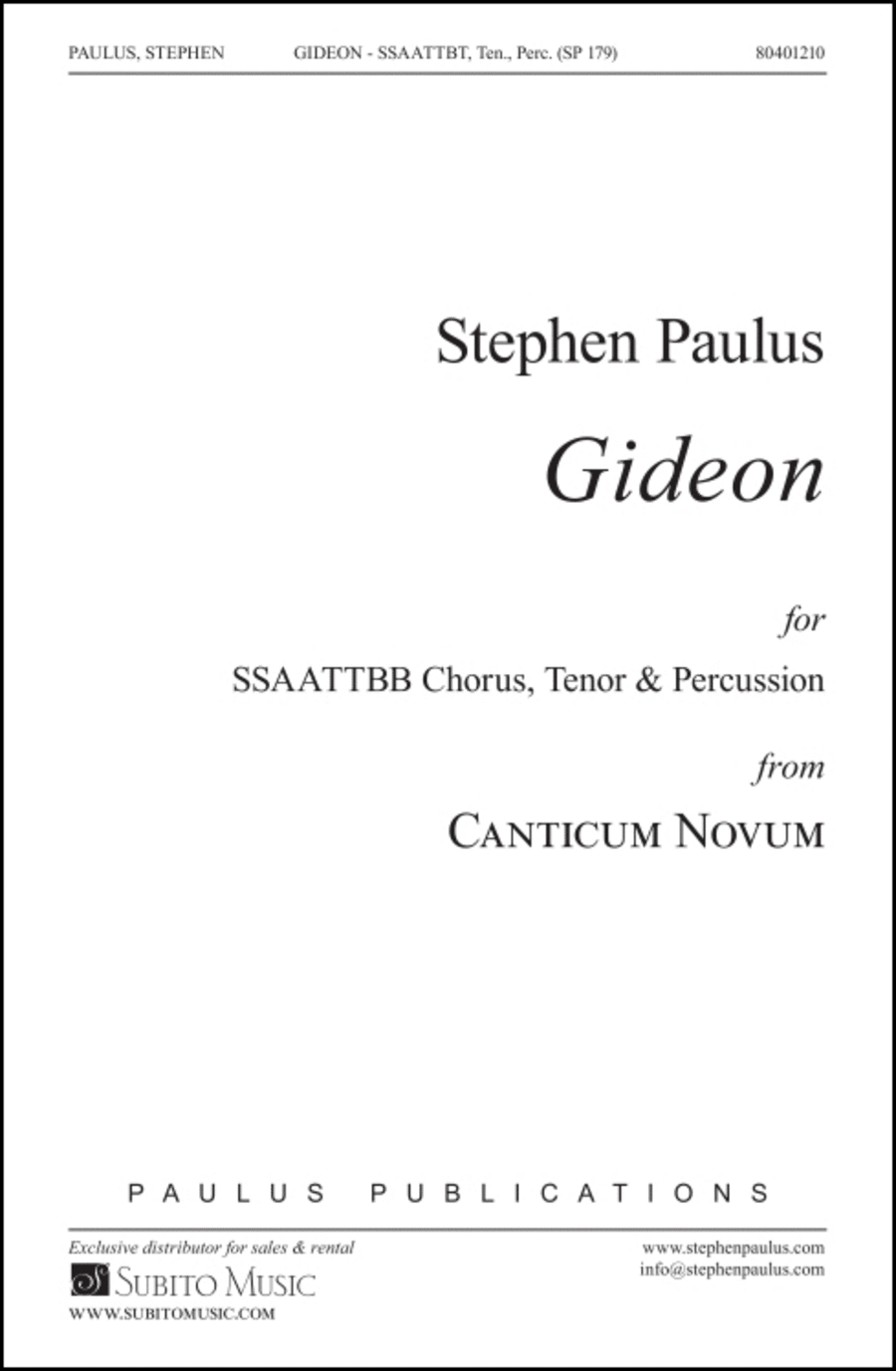 Gideon (from Canticum Novum)