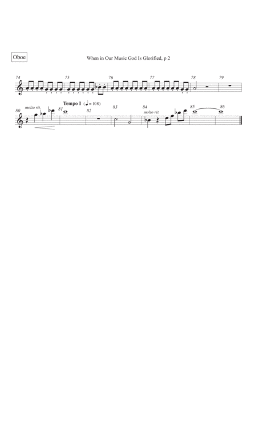 When in Our Music God Is Glorified 4-Part scores gallery preview page 25