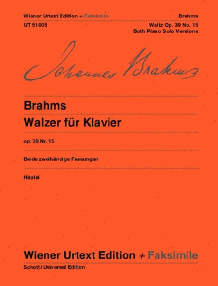Johannes Brahms : Waltz Op. 39 No. 15