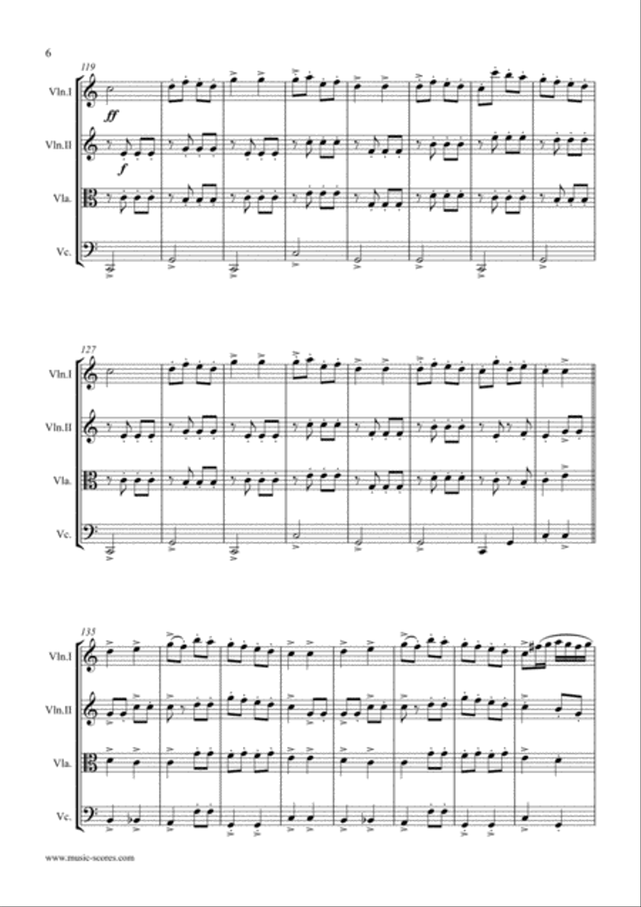 Can Can from Orfeus in the Underworld - String Quartet String Quartet scores gallery preview page 6