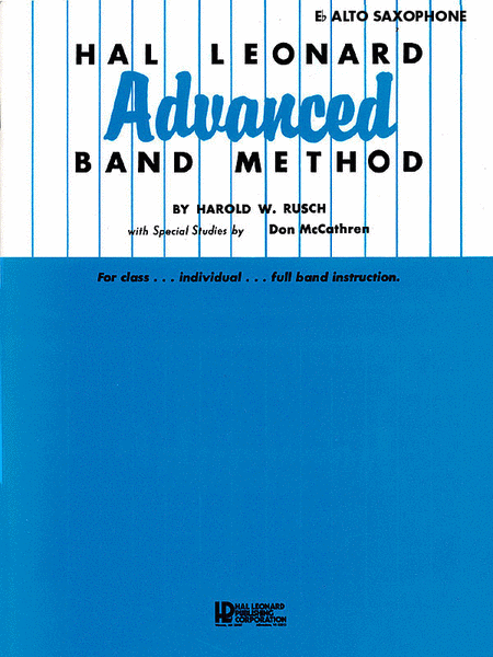 Hal Leonard Advanced Band Method E Flat Alto Saxophone