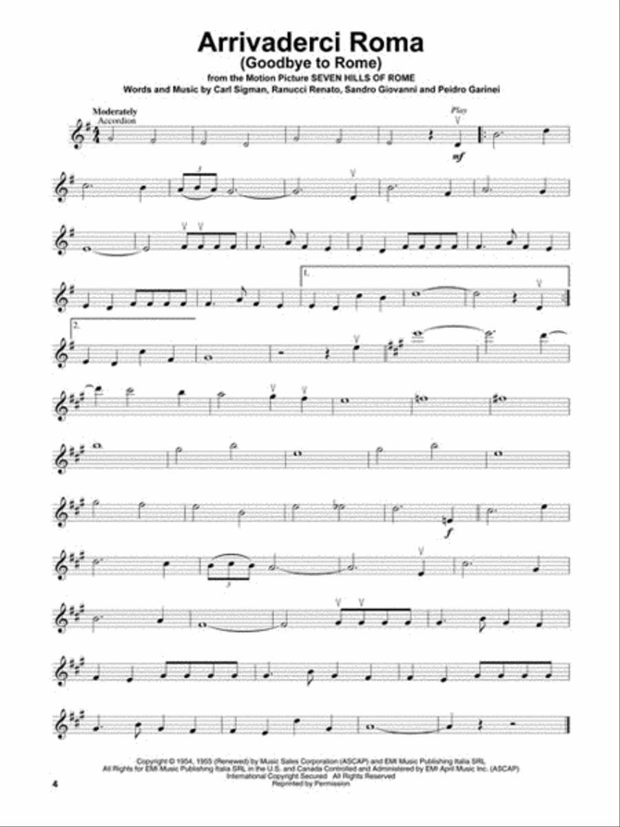 Italian Songs Italian Songs Violin Solo scores gallery preview page 4