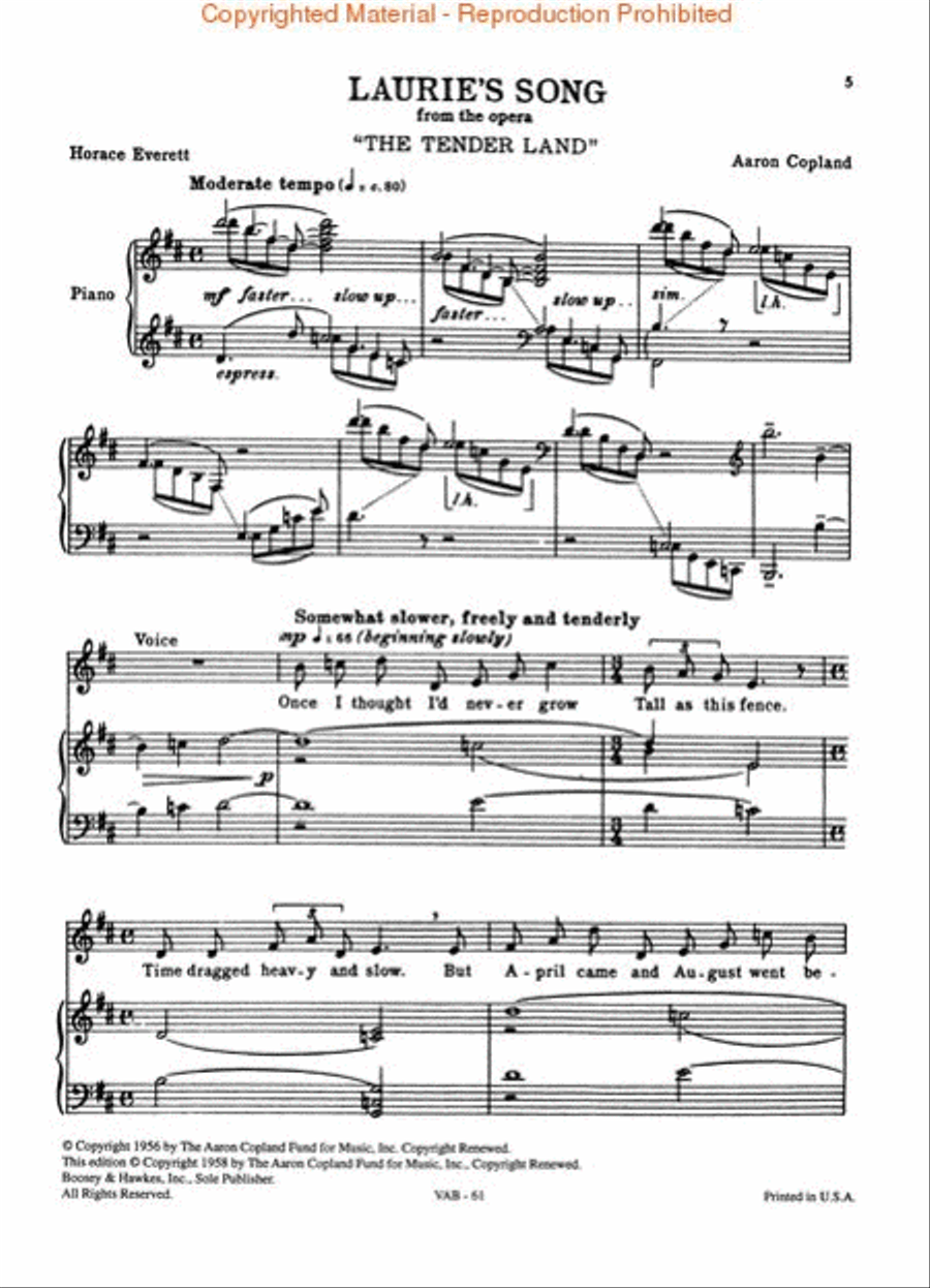 Aaron Copland – Song Album High Voice scores gallery preview page 2
