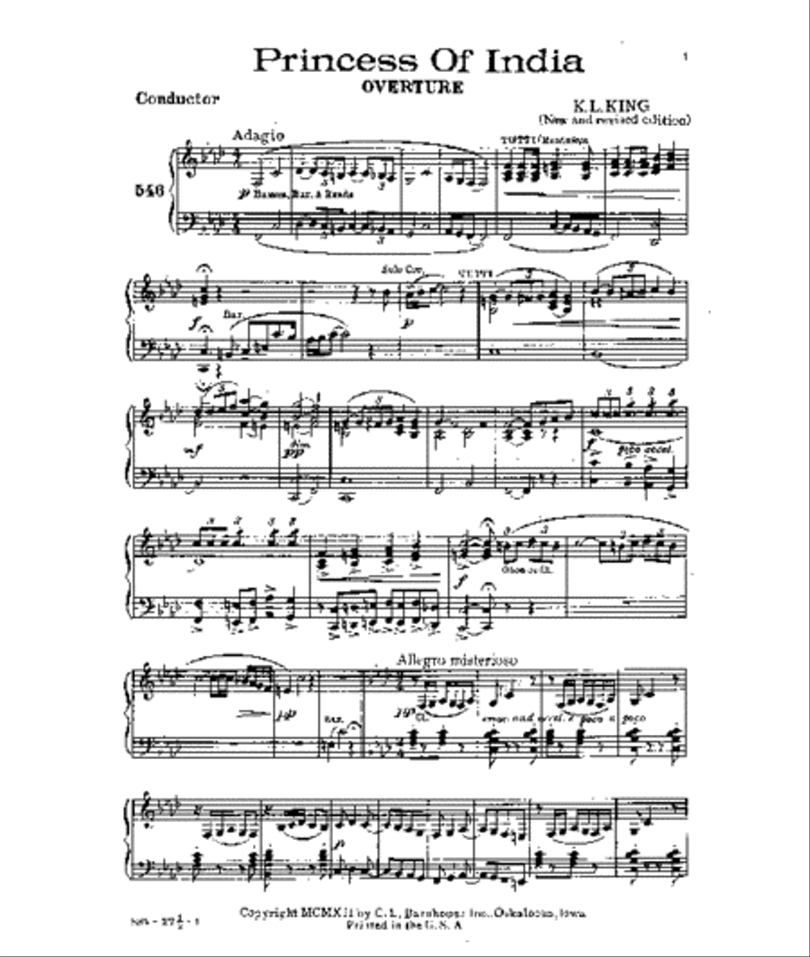 Princess of India Concert Band scores gallery preview page 2