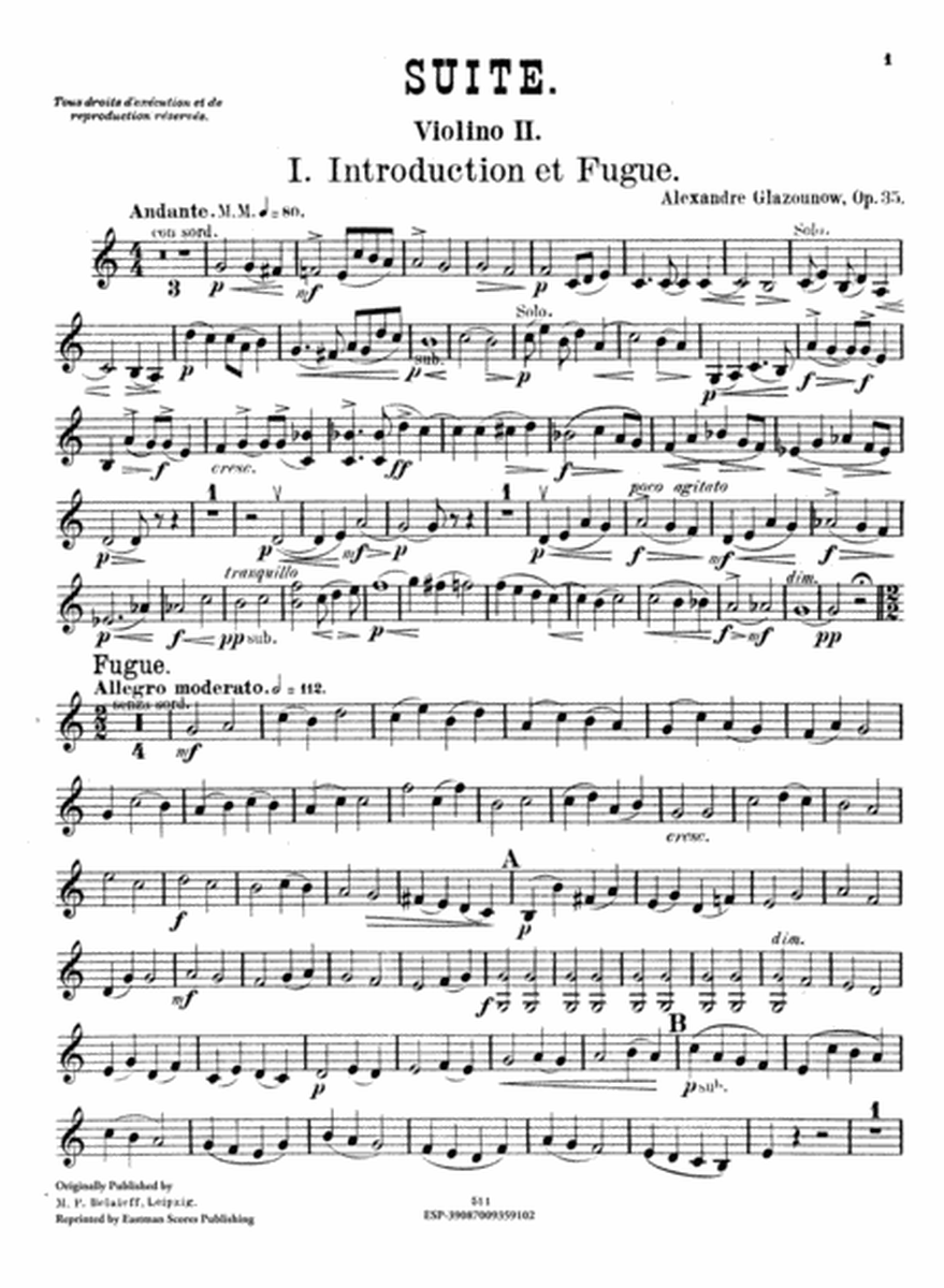Suite for string quartet, op. 35