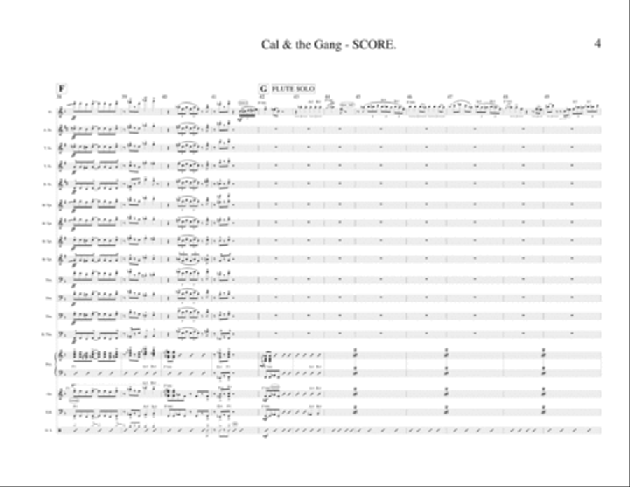 Cal & the Gang (Jazz Band) Jazz Ensemble scores gallery preview page 4
