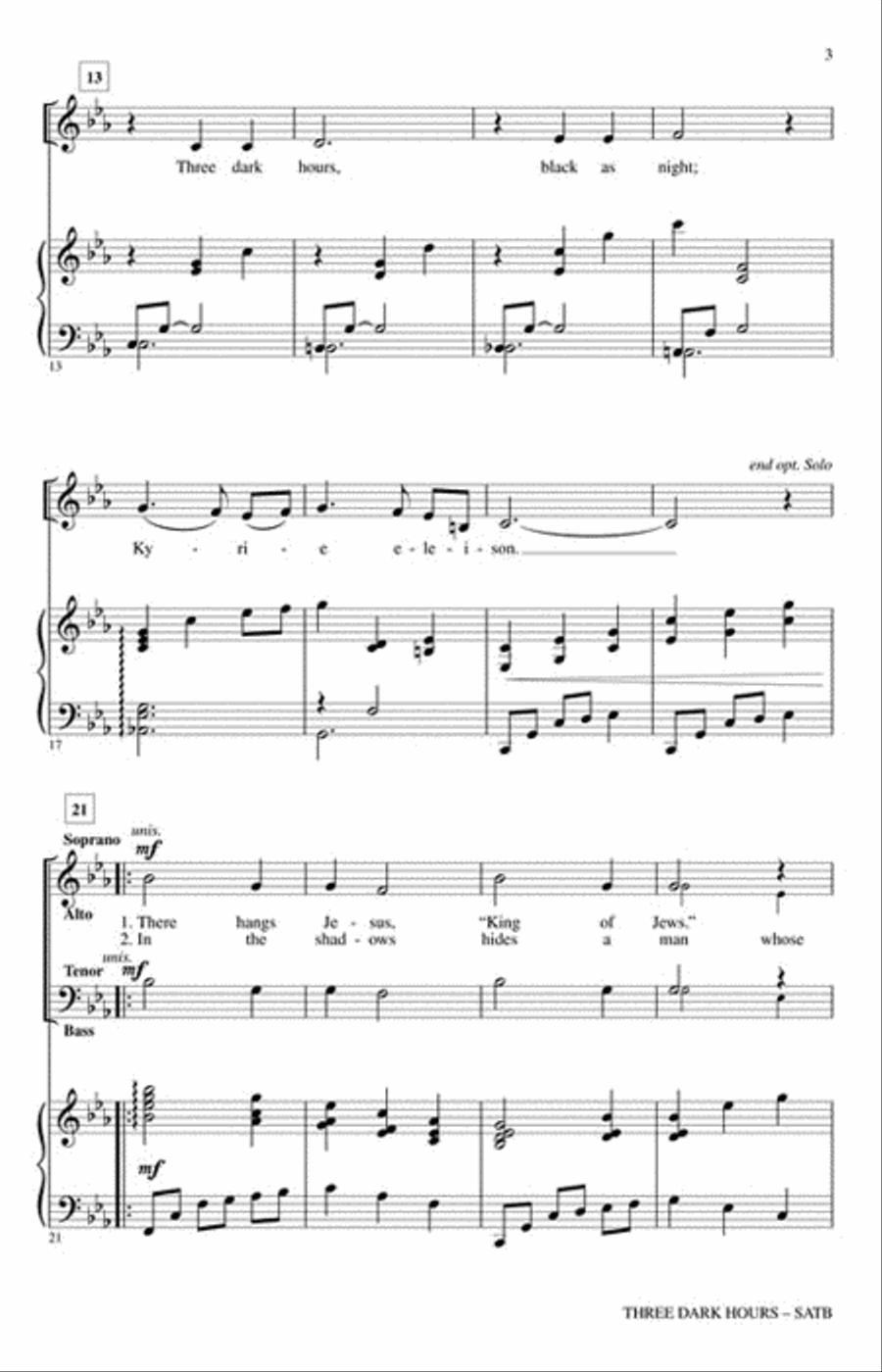 Three Dark Hours Three Dark Hours 4-Part scores gallery preview page 3