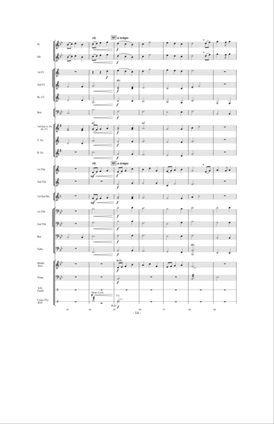 Aspen Overture Aspen Overture Concert Band scores gallery preview page 13