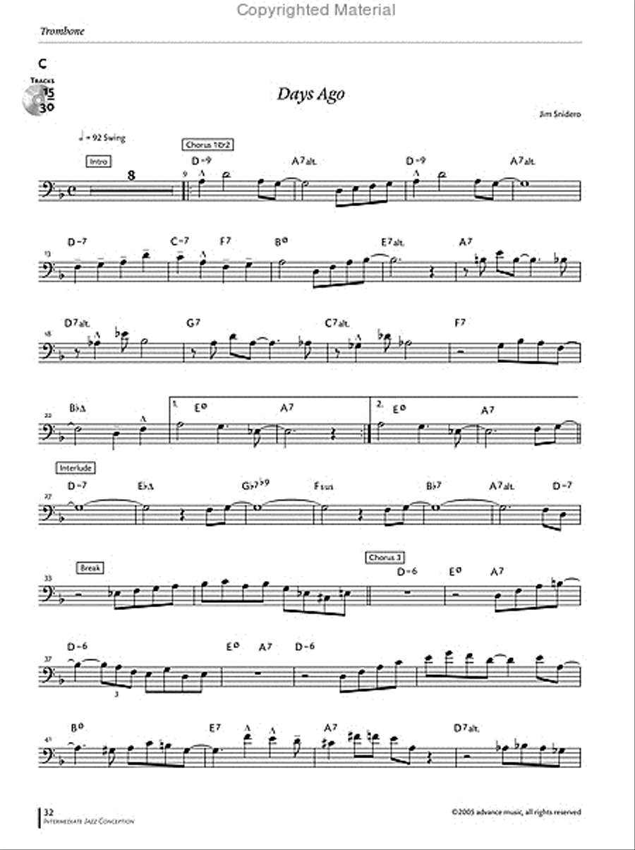 Intermediate Jazz Conception -- Trombone Baritone Horn scores gallery preview page 14