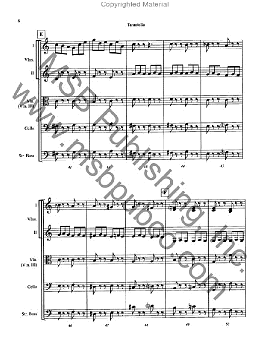 Tarantella Tarantella String Orchestra scores gallery preview page 8